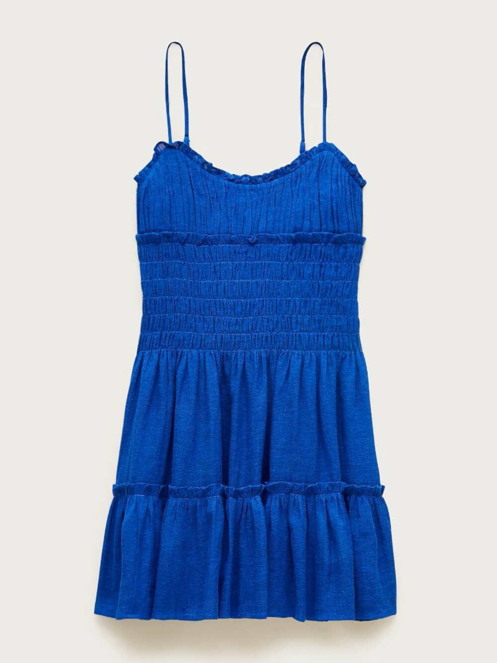 J.Crew Smocked mini dress in Hampton linen-blend Women's Size Small NWT